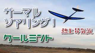 見えるサーマル。U100 OK模型クールミントでサーマルソアリング!Thermal Catching! OKmodel Cool Mint glider - RC Hand Launch Glider