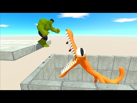 challenge Jump Over Rainbow Friends Orange - Animal Revolt Battle Simulator