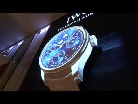 IWC giant clock at SIHH 2015 with tri-axial mapping displaying the time in real time.