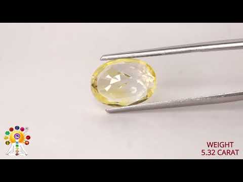 Yellow Sapphire 5.32ct. (Super Luxury) video