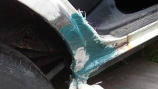 How to repair a large rusted out area on your vehicle