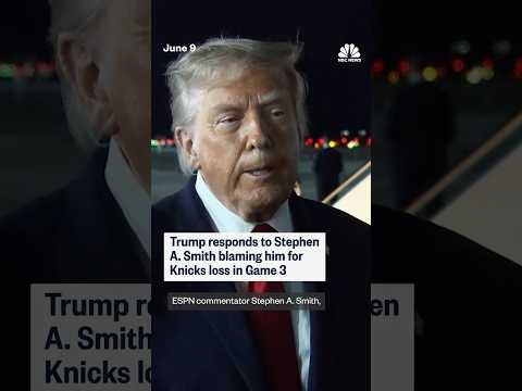 Trump responds to Stephen A. Smith blaming him for Knicks loss in Game 3