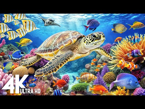 Under Red Sea 4K -Beautiful Coral Reef Fish in Aquarium, Sea Animals for Relaxation,4K Video UHD #17