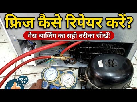 fridge compressor replacement and charging gas / Complete Repair Guide 