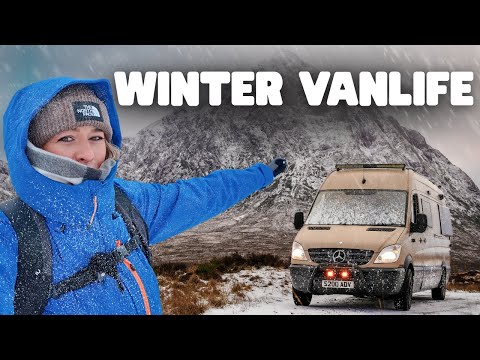 VAN CAMPING in a WINTER SNOWSTORM | SCOTLAND