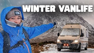 VAN CAMPING in a WINTER SNOWSTORM | SCOTLAND
