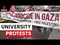 Pro-Palestinian protest at Melbourne university | 7 News Australia