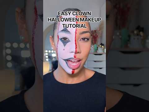 Easy clown Halloween makeup tutorial