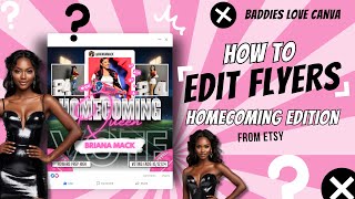 How to Easily Edit Homecoming Flyers | Step-by-Step Canva Template Tutorial for Beginners