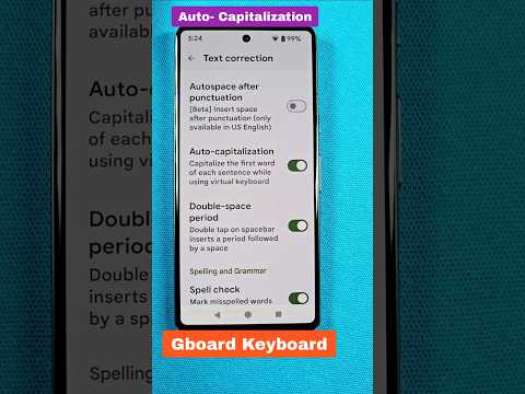 Auto Capitalization Gboard Keyboard