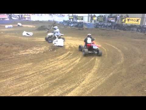 Quad race and crash @ summit indoor