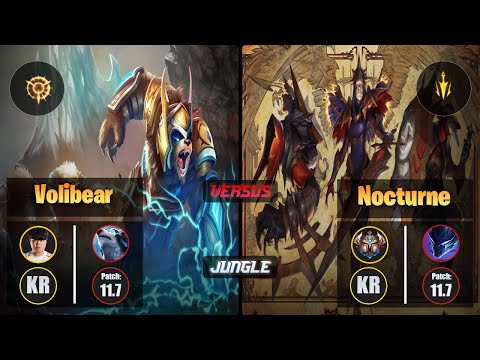 Clid VOLIBEAR (Jungle) [Press the Attack] VS NOCTURNE - Challenger KR Patch 11.7
