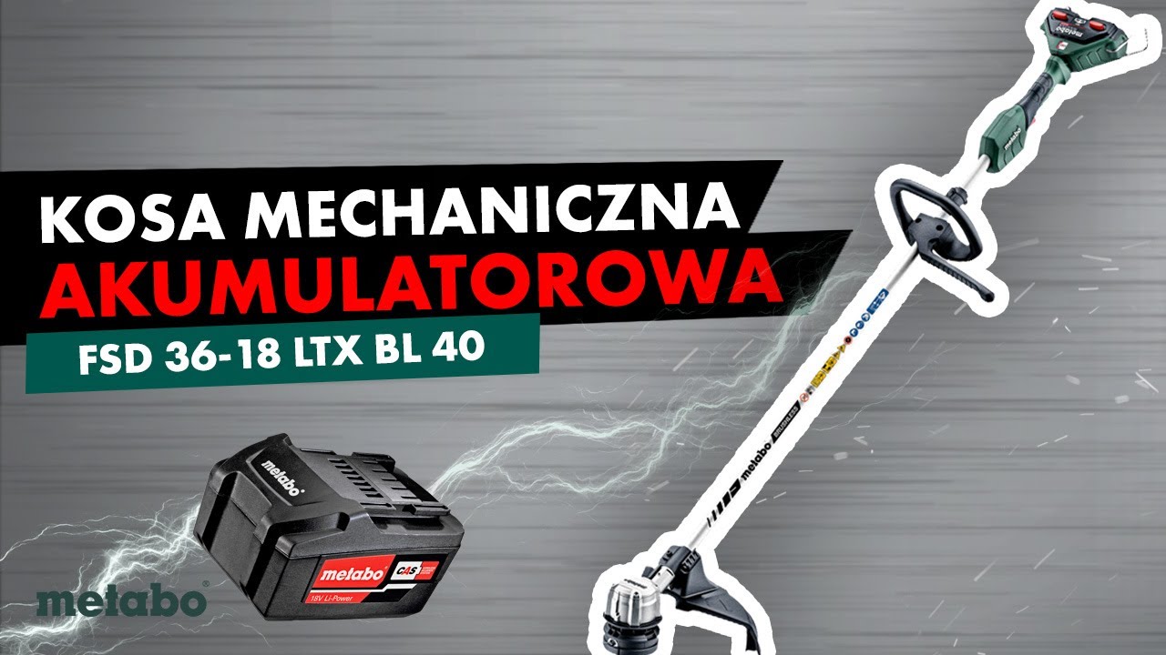 Metabo Nowe Kosy Mechaniczno Akumulatorowe 18 V.