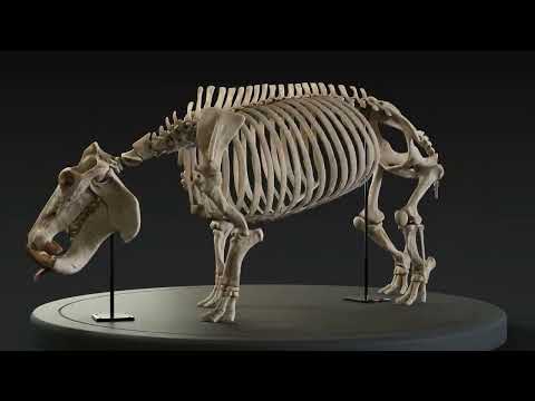 Hippo skeleton turntable