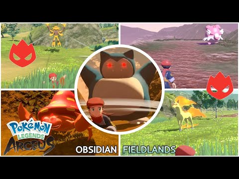 All Early Alpha Pokémon in Obsidian Fieldlands - Pokémon Legends Arceus