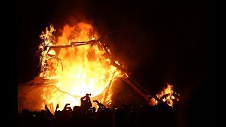 Burning The World&#39;s Largest Wooden Motorcycle To The Ground | Burning Bike 2018
