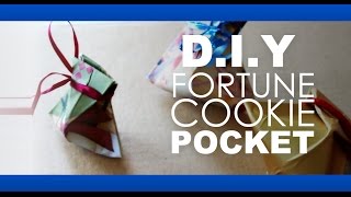 DIY Craft / Paper Origami - Fortune Cookie Pocket (DIY gifts and kids project / Paper origami)