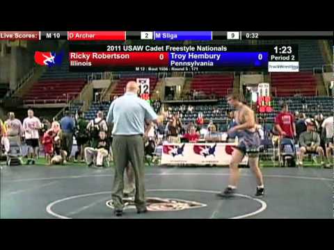 Cadet Freestyle 171 - Troy Hembry (PA) vs. Ricky Robertson (IL)