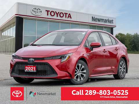 2021 Toyota Corolla Hybrid CVT in Red for sale at Newmarket Toyota in Newmarket, ON
