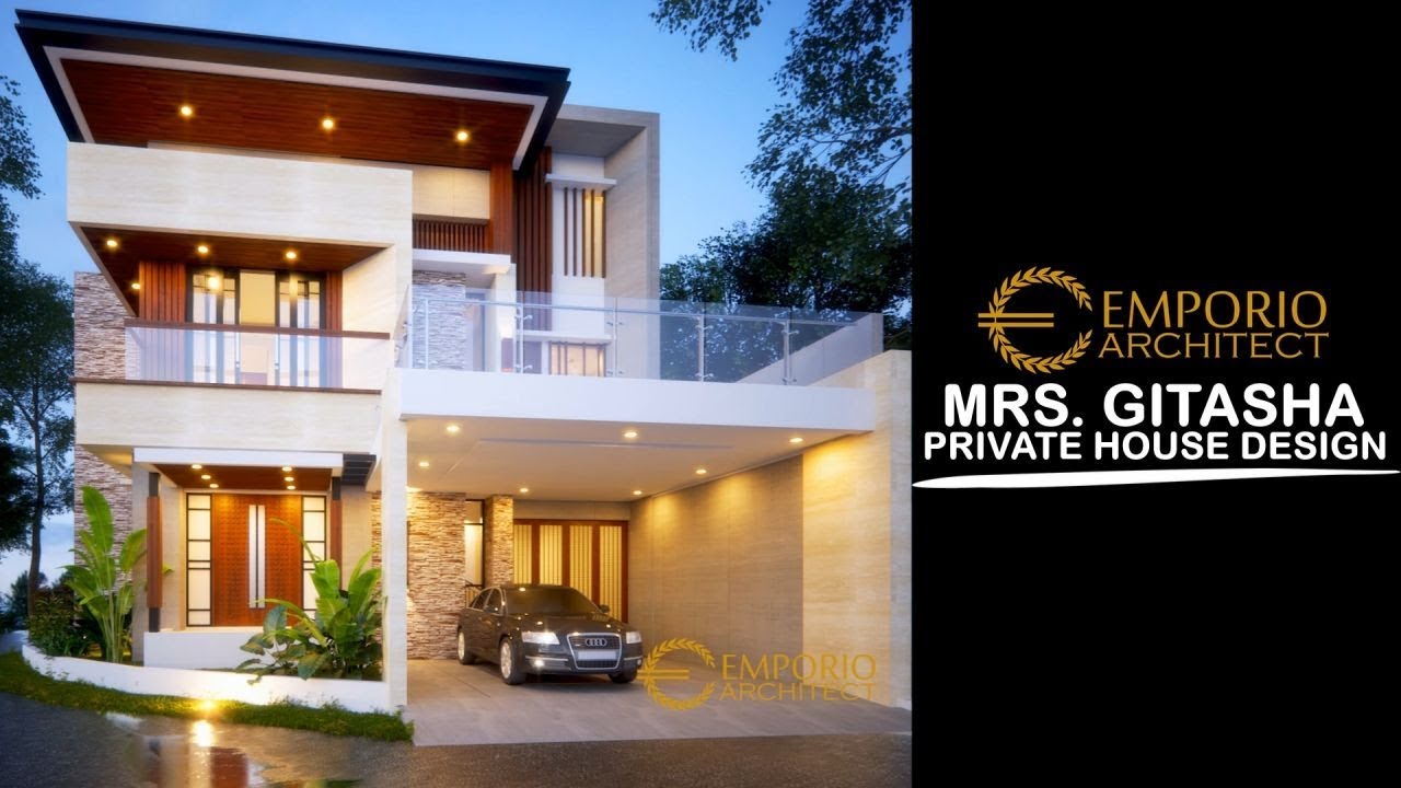 Video 3D Mrs. Gitasha Modern House 3 Floors Design - Jakarta