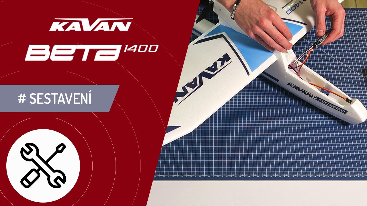 RC letadlo KAVAN Beta 1400 RTF , červená