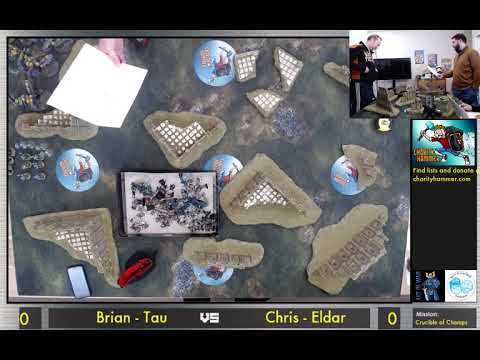 Charity Hammer 2: Game 6 - Brian Pullen's Tau vs Chris Blackham's Eldar
