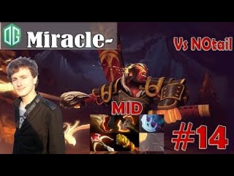 Miracle- Ember Spirit Midlane Pro Gameplay | vs N0tail | Dota 2 MMR #14
