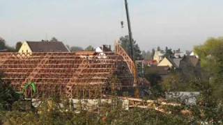 preview picture of video 'Turnov-stavba tenisové haly.Construction of Tennis Hall.Time lapse.55s.wmv'