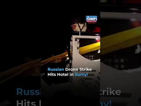 Russian Forces Launch Double Drone Strike on Hotel in Sumy, Firefighters Targeted