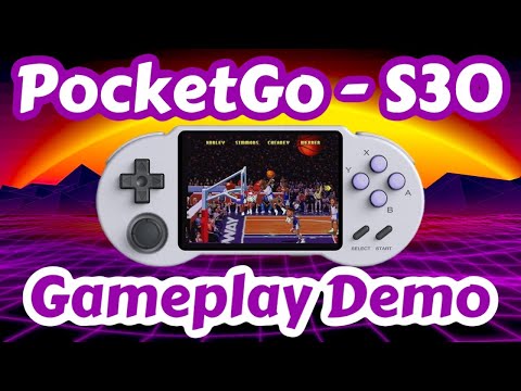 PocketGo S30 Handheld Retro Video Game Console Demo - RetroPie Guy 128GB Card Gameplay Demo