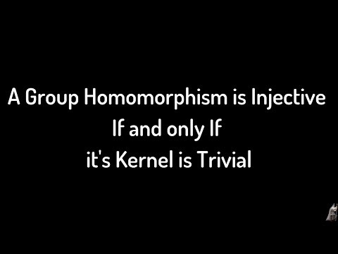 A Group Homomorphism is Injective iff it's Kernel is Trivial Proof