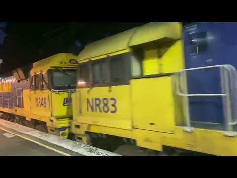 Pacific National’s NR56, NR83 & NR49 intermodal train from Sydney to Perth at Linden NSW 29-5-2021