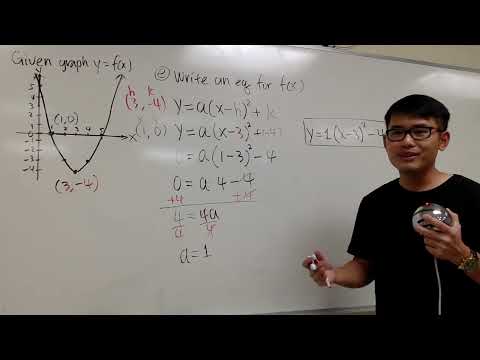 an equation of a parabola in vertex form and standard form