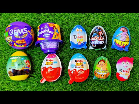 Lot's of Surprise Eggs Opening - Kinder Joy, Cadbury Lickables, Cadbury Gems Surprise, Kiddos Joy