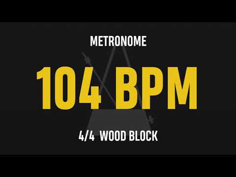 104 BPM 4/4 - Best Metronome (Sound : Wood block)