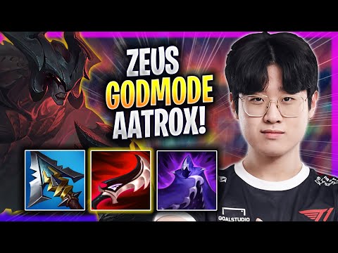 ZEUS LITERALLY GOD MODE WITH AATROX! - T1 Zeus Plays Aatrox TOP vs Rumble! | Season 2023