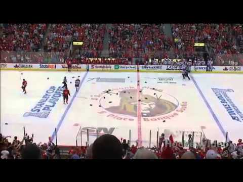 Full line brawl  Montreal Canadiens vs Ottawa Senators . May 5. 2013