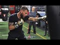 CALEB PLANT LANDING MASSIVE LEFT HOOKS & BODY SHOTS ON HEAVY BAG DURING HEAVY BAG WORKOUT