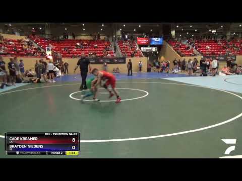 Exhibition 84-93 Lbs Round 4 - Cade Kreamer, OK Vs Brayden Niedens, KS E2fa
