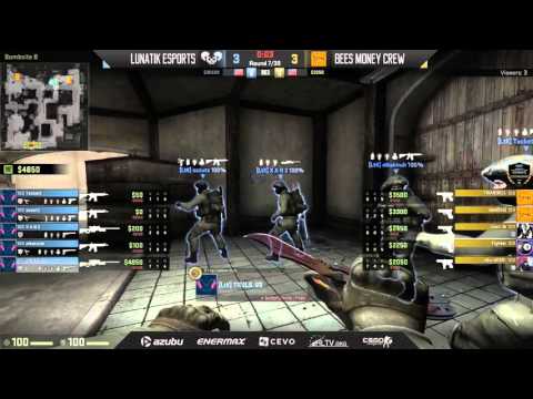 RGN Pro Series 2016 Open Qualifier   LunatiK esports vs Bee's Money Crew bo3 Map 1 Dust 2