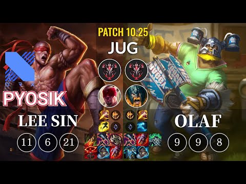 DRX Pyosik Lee Sin vs Olaf Jungle - KR Patch 10.25