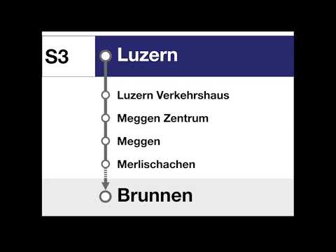 SBB Ansagen - S3 Luzern – Verkehrshaus – Arth-Goldau – Brunnen