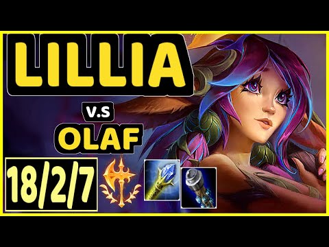 PRIDE (LILLIA) vs OLAF - 18/2/7 KDA JUNGLE GAMEPLAY - EUW Ranked GRANDMASTER