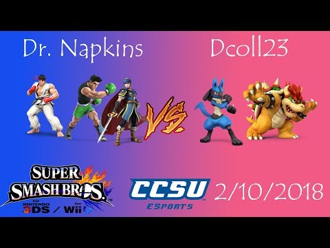Riptide 5 Smash 4 - Dr. Napkins (Ryu, Little Mac, Marth) vs Dcoll23 (Lucario, Bowser)