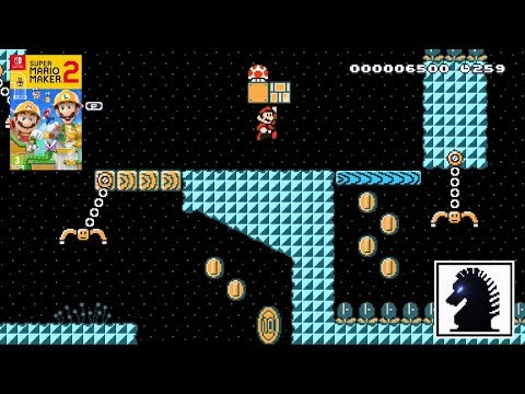 NS Super Mario Maker 2 - Story Mode - Job #7: Swinging Claw Ropes Escape