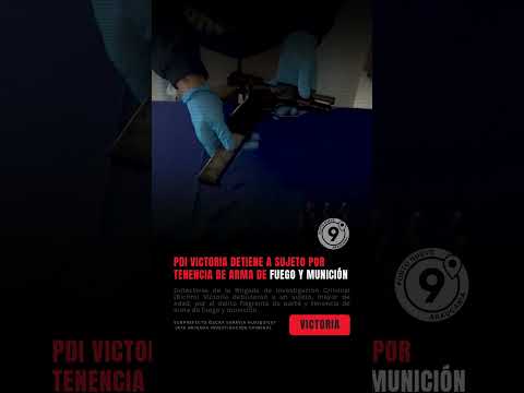 PDI detiene a sujeto armado tras persecución en Victoria @laar #laaraucanía