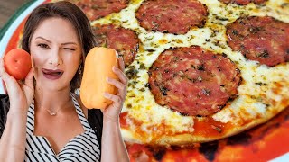 PIZZA sem glúten, sem LACTOSE! para fazer em casa!! (sem farinha de trigo)