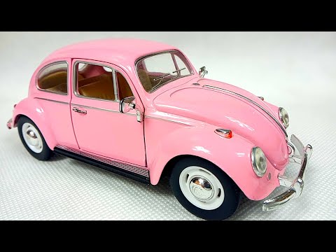 Металлическая машинка Kinsmart 1:24 «1967 Volkswagen Classical Beetle (Пастельные цвета)» KT7002DY инерционная / Голубой