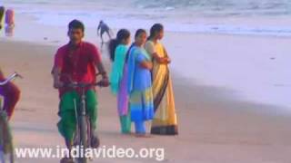 Pedalling on the golden sands