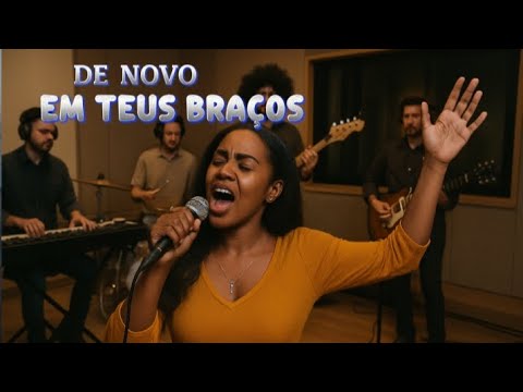 De novo em teus braços/ aviva Senhor, louvor que traz paz , acalma o coração 